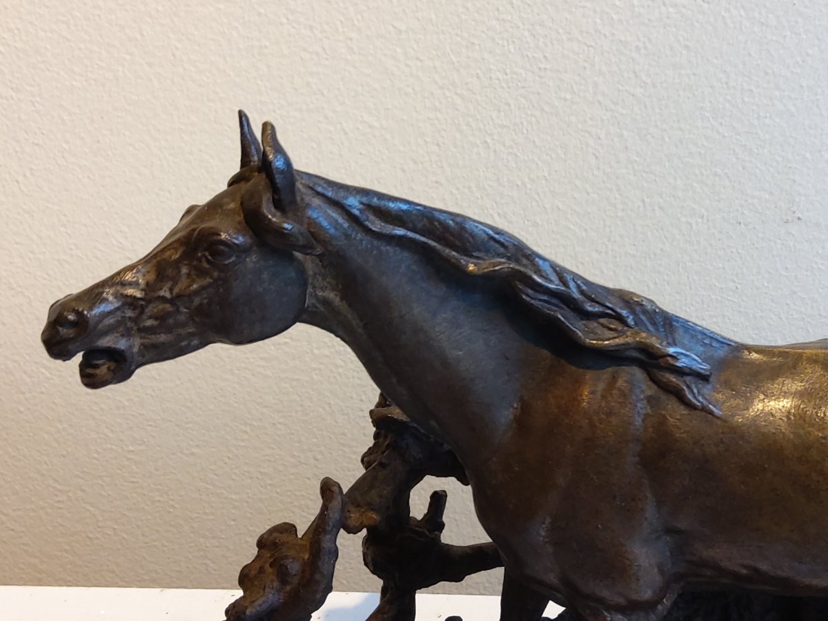 Bronze Horse At The Barrier By Pj Mene-photo-3